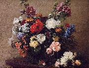 Henri Fantin-Latour Latour Bouquet of Diverse Flowers France oil painting artist